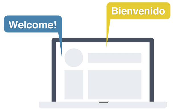 English to Spanish translation illustration